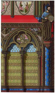 Sainte Chapelle Prints: Decoration of the Sainte Chapelle, Paris, 13th century, (1870). Artist: Franz Kellerhoven