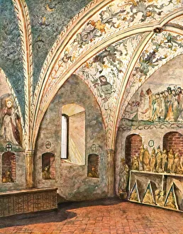 Vaulted Ceiling Gallery: Decoration in St Nicholas Church, Jüterbog, Brandenburg, Germany, (1928). Creator: Unknown