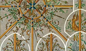 Borrmann Richard Prints: Decoration in Stedum Church, Groningen, Netherlands, (1928). Creator: Unknown