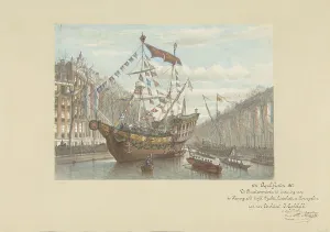 Bunting Prints: Decorations on the Herengracht for the April festivities
