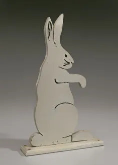 Architectural Elements Prints: Decorative bunny from the porch of the Powell family vacation cottage, mid 20th century