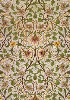 Decorative Fabric Gallery: Decorative fabric, 1876-1890. Creator: Morris, William, Morris Tapestry Works (1834-1896)