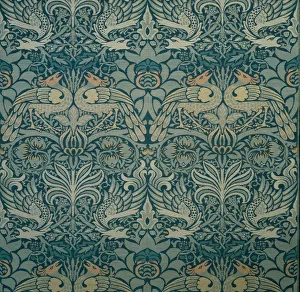 Decorative fabric, 1876-1890. Creator: Morris, William, Morris Tapestry Works (1834-1896)