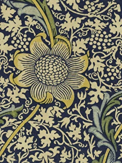 Decorative Fabric Gallery: Decorative fabric, 1876. Creator: Morris, William, Morris Tapestry Works (1834-1896)