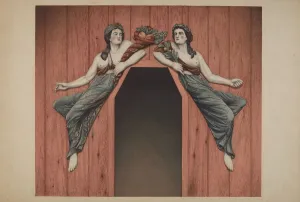 Pohle Robert Prints: Decorative Figures Peace and Plenty, c. 1938. Creator: Robert Pohle