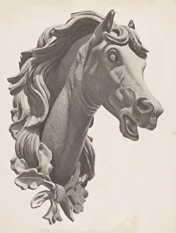 Decorative Horse's Head, c. 1938. Creator: Albert Ryder Decorative Horse's Head, c. 1938. Creator: Albert Ryder