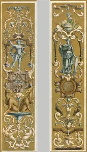 Decorative painting in the Louvre, Paris, France, (1928). Creator: Unknown