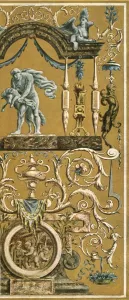 Palais Du Louvre Prints: Decorative painting in the Louvre, Paris, France, (1928). Creator: Unknown