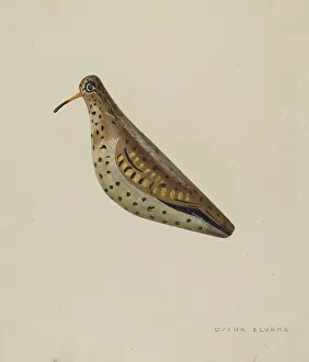 Decoy Prints: Decoy, c. 1939. Creator: Oscar Bluhme