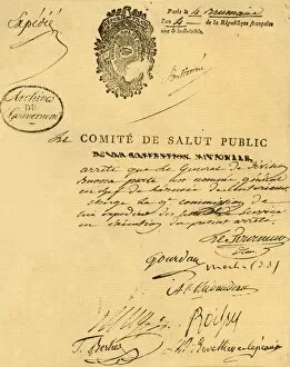 Napo Collection: Decree of the Committee of Public Health, 26 October 1795, (1921). Creator: Unknown