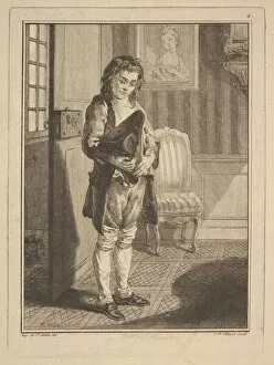 Auguste De Saint Aubin Gallery: Décrotteur (Shoe Shiner), from Mes gens, ou Les commissionnaires ultramontains au