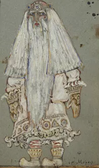 Ded Moroz. Costume design for the theatre play Snow Maiden by A. Ostrovsky, 1912. Artist: Roerich, Nicholas (1874-1947)