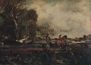 Dedham Lock, or The Leaping Horse, 1825, (1922). Creator: John Constable