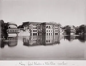 Bourne Samuel Prints: Deeg, Gopal Bhawán or Water Palace, Late 1860s. Creator: Samuel Bourne