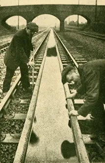 Railway Staff Prints: Deepening the Water-Troughs, 1930. Creator: Unknown