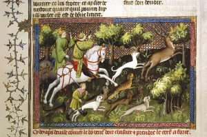 Pursuing Gallery: Deer hunt, 15th century