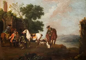 Deerhound Collection: The Deer Hunt, 1760. Creator: Wenzel Ignaz Prasch