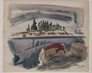 Modernism Prints: From Deer Isle, Maine Looking Outward, 1923. Creator: John Marin