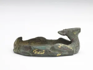 Deer-shaped ornament (fragment), Han dynasty, 206 BCE-220 CE. Creator: Unknown