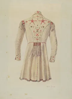 Deerskin Prints: Deer Skin Coat, c. 1938. Creator: Adele Brooks