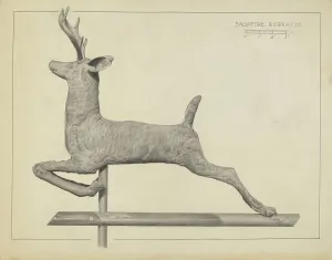Weather Vane Prints: Deer Weather Vane, c. 1938. Creator: Salvatore Borrazzo
