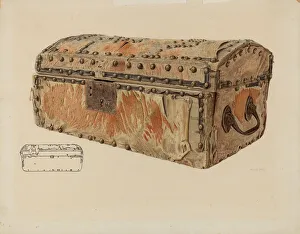 Deerskin Prints: Deerskin Covered Chest, c. 1942. Creator: Samuel Faigin