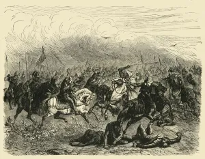 Poitiers Prints: Defeat of Abdalrahman at Poitiers, (732AD), 1890. Creator: Unknown