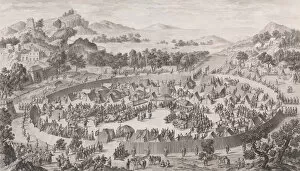 Cochin Charles Nicolas Gallery: The Defeat of Chief Uš-Turfan and his City, 1774. Creator: Pierre Philippe Choffard