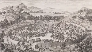 Charles Nicolas Cochin Ii Collection: The Defeat of Chief Us-Turfan and his City, 1774. Creator: Pierre Philippe Choffard
