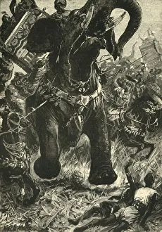 Alexander Iii Of Macedon Gallery: Defeat of Porus by the Macedonians, 1890. Creator: Unknown