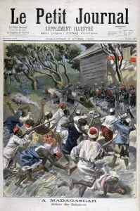 Malagasy Prints: Defeat of the Sakalava, Madagascar, 1898. Artist: F Meaulle