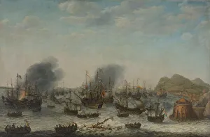 Battleships Prints: The Defeat of the Spanish at Gibraltar by a Dutch Fleet under the Command of Admiral Jacob van Heems Creator