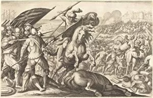 De Medici Ferdinando I Gallery: The Defeat of the Turkish Cavalry, c. 1614. Creator: Jacques Callot