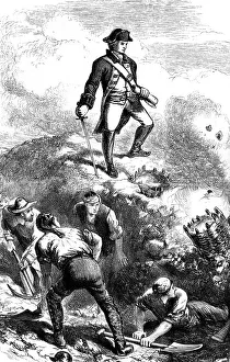 Digging Prints: The defence of Breeds Hill, Prescott in the redoubt, 1775 (c1880)