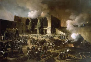 The defence of the castle of Burgos in october 1812. Artist: Heim, Francois-Joseph (1787-1865) The defence of the castle of Burgos in october 1812. Artist: Heim, Francois-Joseph (1787-1865)