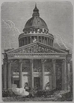 Defence of the Pantheon barricade, Paris Commune, France, 1871. Creator: Unknown