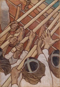 Akseli Gallen Kallela Prints: The defence of the Sampo, Sketch for the cupola frescos of the Finnish Pavilion in Paris