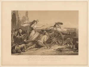 The Defence of Saragoosa, 1808-9, (1878). Artist: William Home Lizars The Defence of Saragoosa, 1808-9, (1878). Artist: William Home Lizars