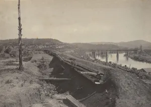 George Norman Prints: Defences of the Etawah Bridge, 1860s. Creator: George N. Barnard
