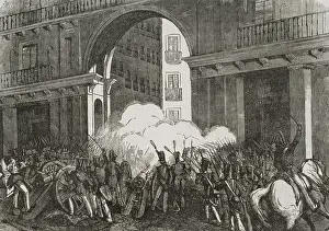 Cannon Prints: Defense of the Plaza Mayor, Madrid