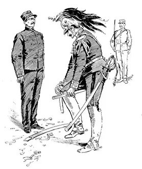 Front Page Prints: The Degradation of Captain Dreyfus: showing the correct way of breaking the sword