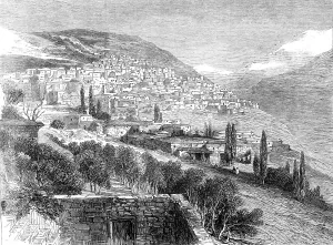 Lebanon Prints: Deir-el-Kamr, on the southern side of Mount Lebanon