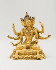 Copper Alloy Collection: Deity from a Set of Five Pancharaksha Goddesses, Qing dynasty (1644-1911), 19th century
