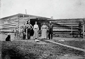 Deitz Family & their home, between c1910 and c1915. Creator: Bain News Service