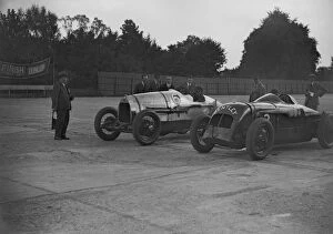 Bentley Boys Gallery: Delage of J Taylor and Bentley of Dudley Froy, Surbiton Motor Club race meeting, Brooklands, 1928