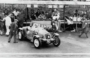 Pits Prints: Delahaye 135S driven by Rene Le Begue and Nicolas Mahe, at the Ulster TT Ards 1936