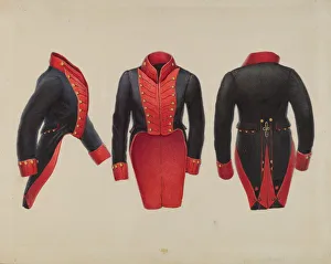 Pleated Prints: Delaware Militia Coat, c. 1936. Creators: Gordon Saltar, B. Berndt