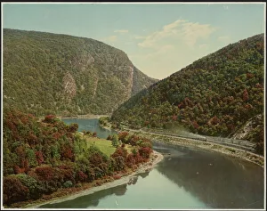W H Jackson Co Prints: Delaware Water Gap, above the Gap from Winona Cliff