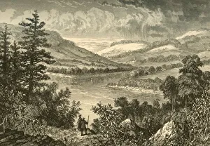 Pennsylvania Prints: Delaware Water-Gap, Looking South from Shawnee, 1872. Creator: Granville Perkins