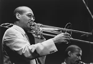 Trombonist Prints: Delfeayo Marsalis, North Sea Jazz Festival, 1993. Creator: Brian Foskett